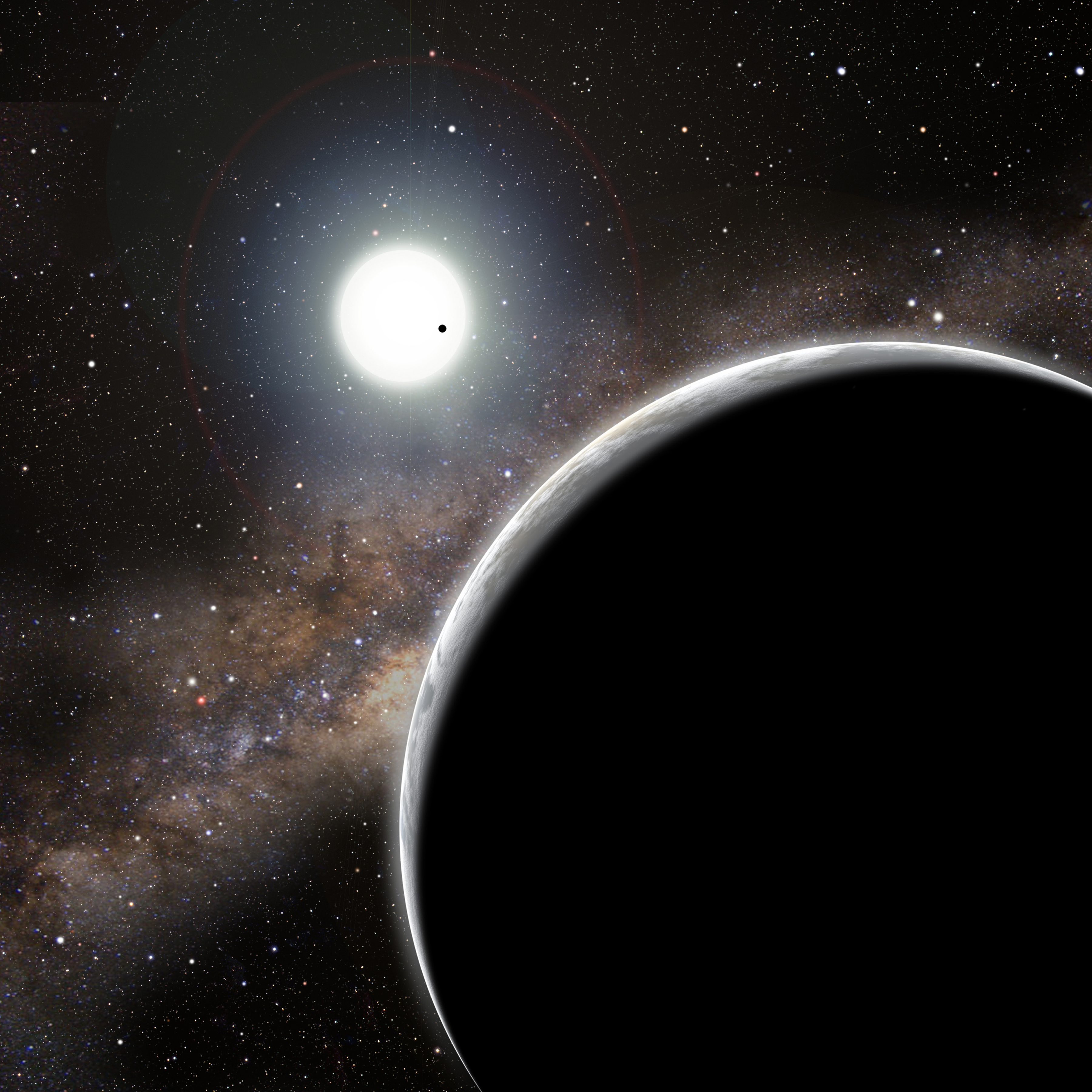 [ Graphic Illustrating Kepler-19 system  Credit David A. Aguilar (CfA) ]